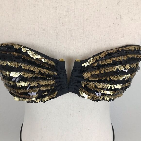 Victoria’s Secret bandeau sequined string bikini top XS - Picture 1 of 7